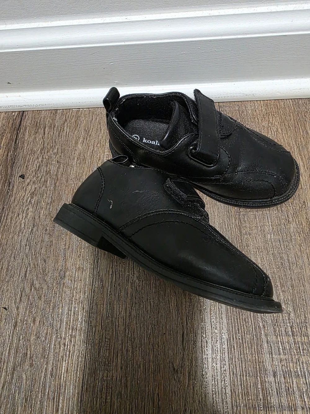 Koala Kids Black Velcro Dress Shoes